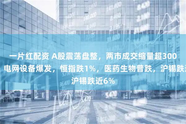 一片红配资 A股震荡盘整，两市成交缩量超3000亿，电网设备爆发，恒指跌1%，医药生物普跌，沪锡跌近6%